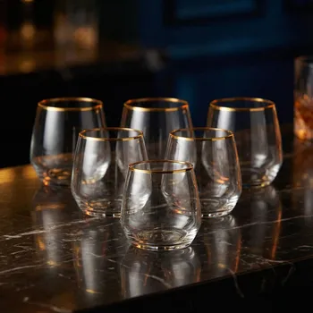 Sklenice Sklenice na vodu, limonádu a drinky RUBIN GOLD 370&nbsp;ml 6&nbsp;ks