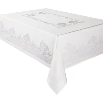 ubrus Bílý damaškový ubrus Rosanna Rozměr: 130/170