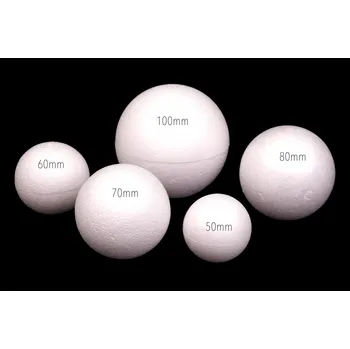 Koule Ø 6 cm polystyren, barva Bílá