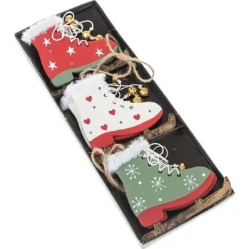 Výtvarná sada Závěsné brusle - dřevo, kov - sada 3ks