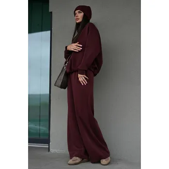 Dámské kalhoty DÁMSKÉ TEPLÁKOVÉ BURGUNDY KALHOTY PECA del SOL