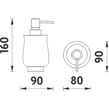 Nimco Dávkovač tekutého mydla, čerpadlo, plast 1031LA-65