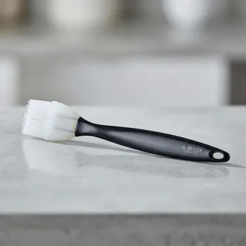 Mašlovačka DE BUYER Cukrářský kartáč 25 cm černý - silikonový kuchyňský kartáč