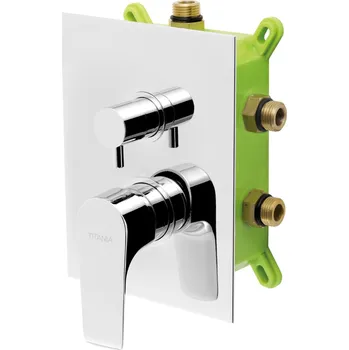 NOVASERVIS Baterie Novaservis Titania Nice sprchová, podomítková s boxem, 3 vývody, chrom, BOX97051RX,0 BOX97051RX,0