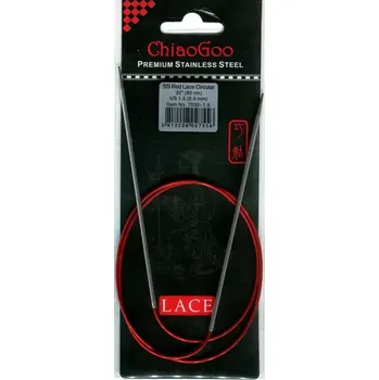 Nástroj na niť a příze ChiaoGoo Kruhové Fixní Jehlice 80Cm 2,5mm (ChiaoGoo RED Lace™ SS Circulars 32" 80Cm 2,5mm)
