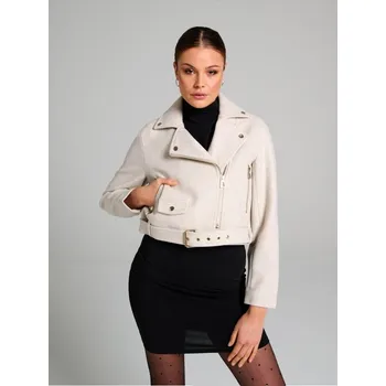 Sinsay - Bunda biker s páskem - béžová - 595DA-02M - 595DA-02M-L