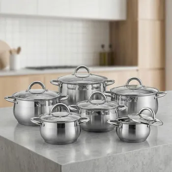 Sada nádobí Sada nerezových hrnců Tadar Baryłka II 12 kusů