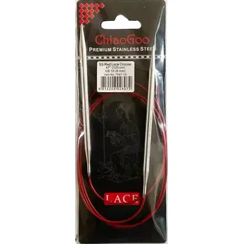 Jehlice ChiaoGoo Kruhové Fixní Jehlice 120Cm 6mm (ChiaoGoo RED Lace™ SS Circulars 47" 120Cm 6mm)