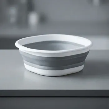 Skládací plastová miska Tadar Silico 29 cm čtvercová šedá