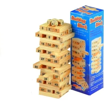 Dřevěná hračka Mamido Dřevěná společenská hra věž Jenga