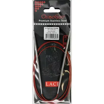 Jehlice ChiaoGoo Kruhové Fixní Jehlice 120Cm 4mm (ChiaoGoo RED Lace™ SS Circulars 47" 120Cm 4mm)