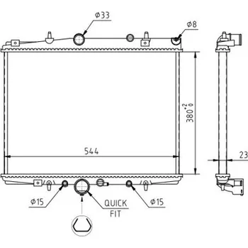 Chladič motoru Chladič, chlazení motoru HART 611 777