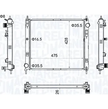 Chladič motoru Chladič, chlazení motoru MAGNETI MARELLI 350213205500