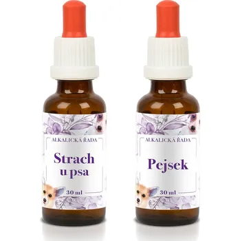 Přírodní produkt Strach u psa 30 ml a Pejsek 30 ml Bachovy esence