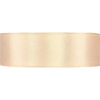 Stuha Saténová stuha oboustranná 25m x 25mm smetanová
