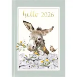 Wrendale Designs Diář A6 týdenní 2026 Hello Donkey oslík