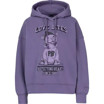 Dámské oblečení PitBull West Coast - dámská KP mikina LOVE BITES fialová velikost: XS/S