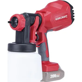 Stříkací pistole WORCRAFT Aku stříkací pistole 1000ml, CSG-S20LiA, 20V Li-Ion - VYSTAVENÝ KUS
