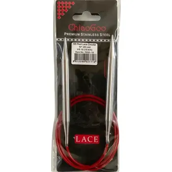 Jehlice ChiaoGoo Kruhové Fixní Jehlice 80Cm 10mm (ChiaoGoo RED Lace™ SS Circulars 32" 80Cm 10mm)