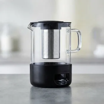 Konvice na čaj Konvice na čaj a kávu skleněná s ohřívačem a překapávačem KONIGHOFFER BONITO 1 l