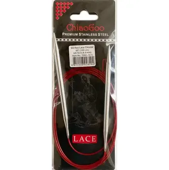 Jehlice ChiaoGoo Kruhové Fixní Jehlice 150Cm 6,5mm (ChiaoGoo RED Lace™ SS Circulars 60" 150Cm 6,5mm)