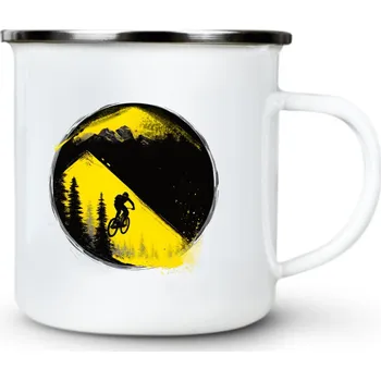 Pánská móda MTB - Mountain Bike, horské kolo, V4 - Plechový hrnek VELKÝ 400ml (500 ml po okraj) - 400 ml