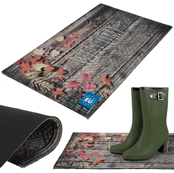 Rohožka 45x75 welcome listy dekorativní ke dveřím - směs barev \ napis welcome