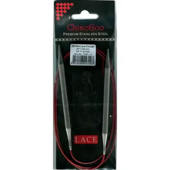 Jehlice ChiaoGoo Kruhové Fixní Jehlice 100Cm 8mm (ChiaoGoo RED Lace™ SS Circulars 40" 100Cm 8mm)