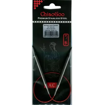 Jehlice ChiaoGoo Kruhové Fixní Jehlice 40Cm 6mm (ChiaoGoo RED Lace™ SS Circulars 16" 40Cm 6mm)