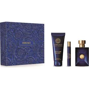 Pánský parfém Versace Dylan Blue pour Homme dárkový set pro muže 3 ks