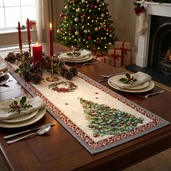 Vánoční dekorace Vánoční běhoun RABETO 45 × 140 cm