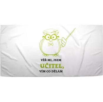 Osuška Sablio Ručník Věř mi, jsem učitel vím co dělám - 30x50 cm