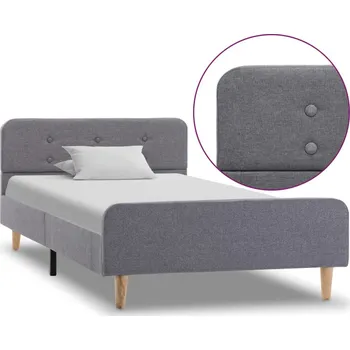 Čalouněná dvoulůžková postel VidaXL 90x200 šedé odstíny