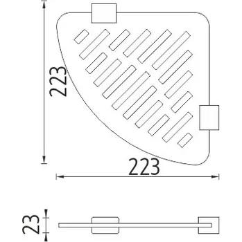 Drátěná police Nimco Rohová polica IXI Ki X212-26