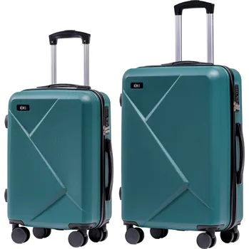 Střední a příruční cestovní kufr s TSA zámkem ROWEX Envelope 2v1 Barva: Bílá