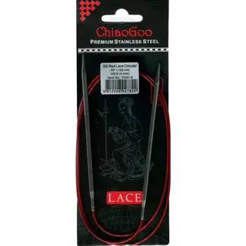 Jehlice ChiaoGoo Kruhové Fixní Jehlice 100Cm 4mm (ChiaoGoo RED Lace™ SS Circulars 40" 100Cm 4mm)