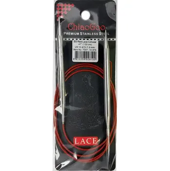 Jehlice ChiaoGoo Kruhové Fixní Jehlice 120Cm 7,5mm (ChiaoGoo RED Lace™ SS Circulars 47" 120Cm 7,5mm)