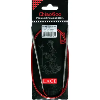 Jehlice ChiaoGoo Kruhové Fixní Jehlice 100Cm 3,75mm (ChiaoGoo RED Lace™ SS Circulars 40" 100Cm 3,75mm)