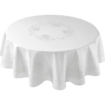 ubrus Bílý damaškový ubrus Rosanna Rozměr: 160 kulatý