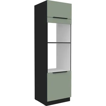 Stolarz-Lempert Kuchyňská skříňka Aria SA-BL - 60 DPM-210 2F sloupek se zabudovanou troubou a mikrovlnkou, dvířka