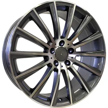 Disk Alu kola Racing Line B1048, 18x8.5 5x112 ET48, šedivá + leštění vhodné pro Mercedes E W212 (do 2016)