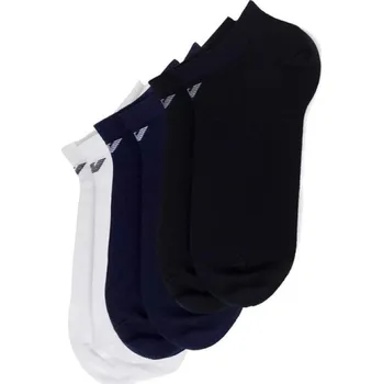 Emporio Armani ponožky Calza bavlna pohodlné 3-Pack námořnická modrá černá bílá 43-46