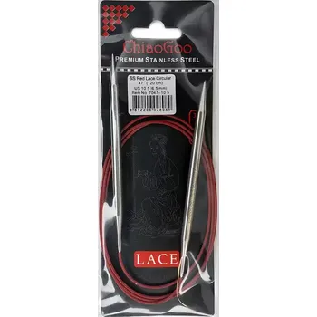 Jehlice ChiaoGoo Kruhové Fixní Jehlice 120Cm 6,5mm (ChiaoGoo RED Lace™ SS Circulars 47" 120Cm 6,5mm)