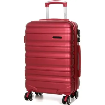 Malý kabinový kufr s expandérem ABS,TSA 40l Worldline 628 vínová