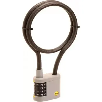 Zámek na kolo YALE lankový cyklozámek s kódem, 80cm, lanko 10mm