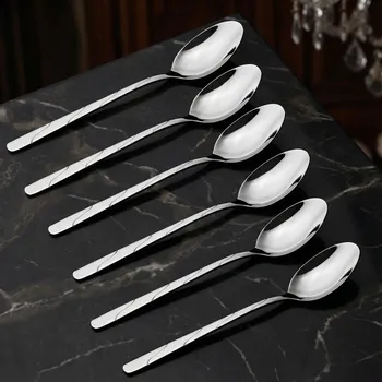 Příbor Lžičky na kávu a čaj z nerezové oceli TADAR SONO 14 cm 6 ks.