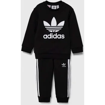 Sportovní oblečení Dětská tepláková souprava adidas Originals CREW SET IX5150 černá 99X, vel. 62