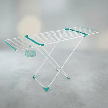 Sušák na prádlo Sušička na prádlo s košíkem a kolíčky stojící ocelová TADAR AVES 18 mb