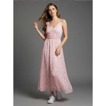 Dámské šaty Sinsay - Květinové midi šaty - vícebarevná - 498DA-MLC - 498DA-MLC-XXL