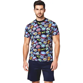 Pánské pyžamo Pánské Pyžamo Krátké FOLTÝN PK 514 Velikost: XL